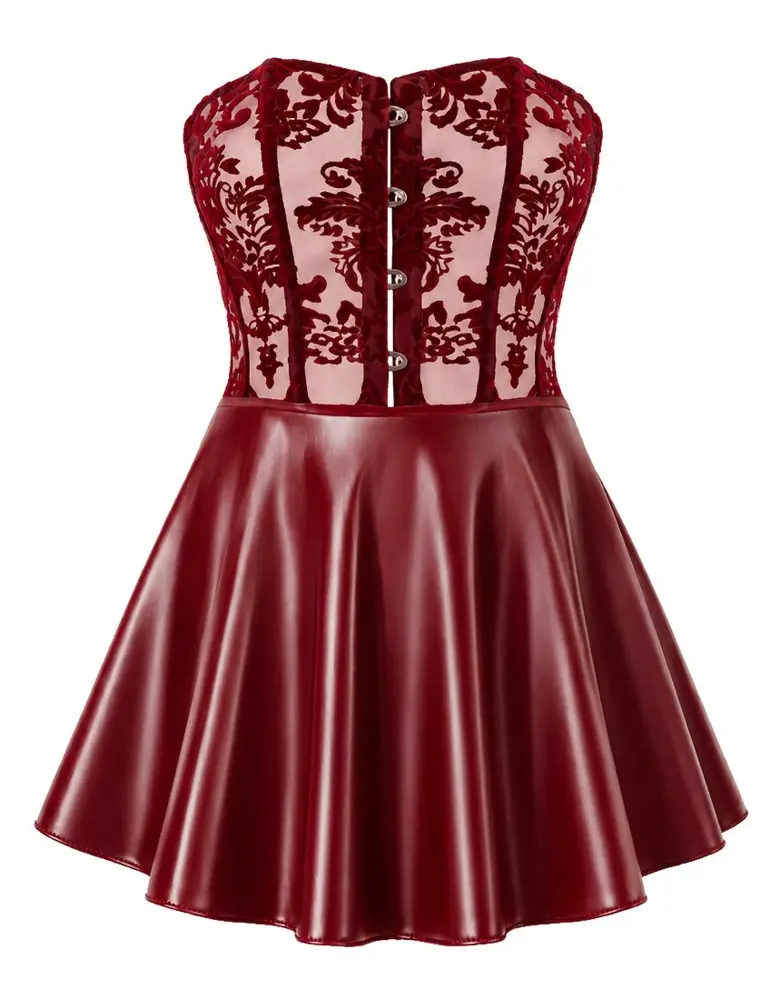 Noir Corset Dress Red M Photo 6
