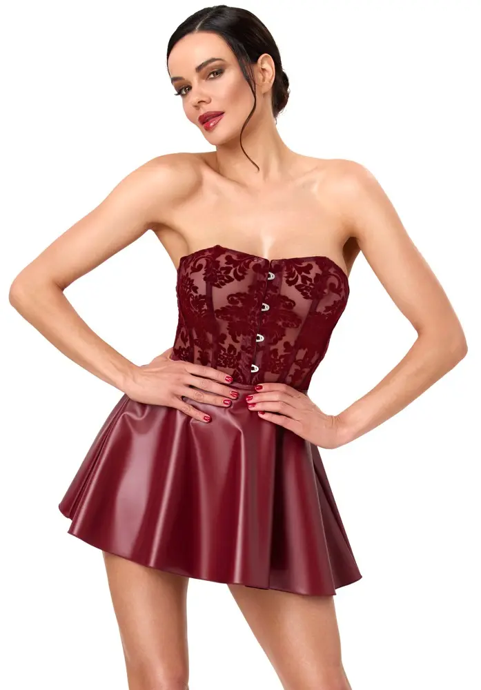 Noir Corset Dress Red XL Photo 3