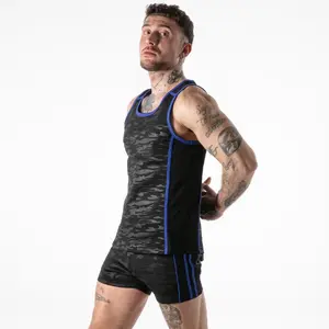 LOCKER GEAR Full Military Access Tvertnes Augšdaļa Zils M Vīriešu Krekls Bez Piedurknēm no Poliestera un Elastāna
