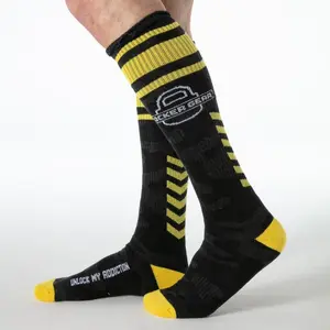 LOCKER GEAR Full Military Knee High Socks Yellow Photo 1