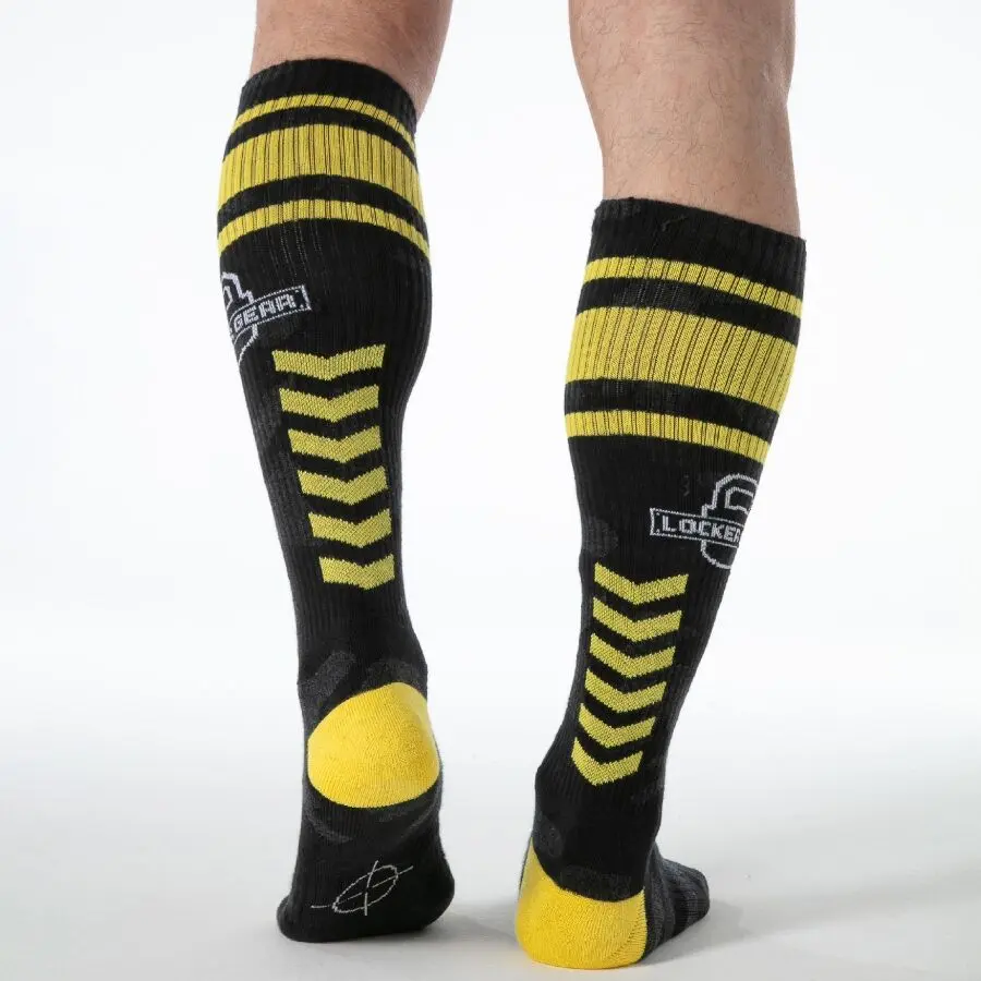 LOCKER GEAR Full Military Knee High Socks Yellow Photo 2