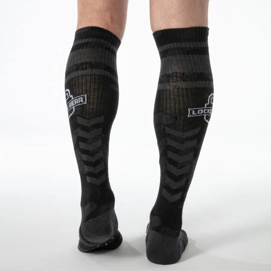 LOCKER GEAR Full Military Knee High Socks Black One Size Photo 2