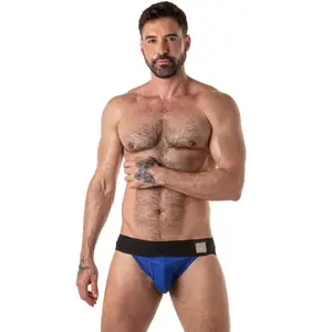 LOCKER GEAR Vīriešu sporta saite Wide Waistband Jockstrap Zila Krāsa L Izmērs No poliestera un elastāna