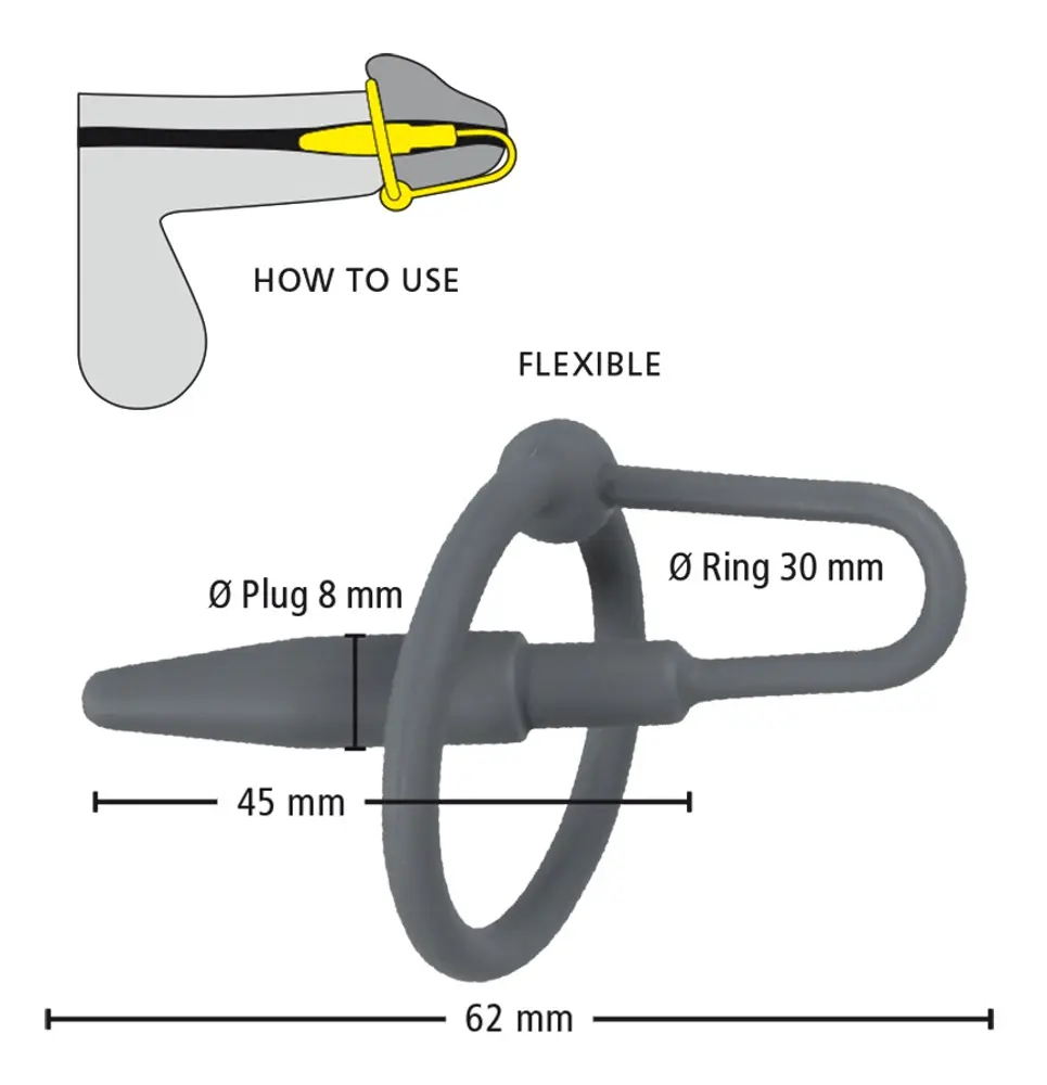 Penisplug Urethral Plug with Glans Ring Photo 6