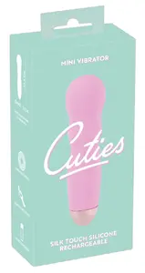 Cuties Mini Vibrator rose pale pink with 7 vibration modes rechargeable USB waterproof silicone