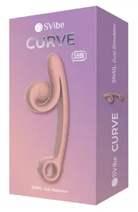 SVibe Curve Peachy Pink dubultais vibrators ar neatkarīgiem motoriem, G punkta stimulāciju un klitora stimulatoru