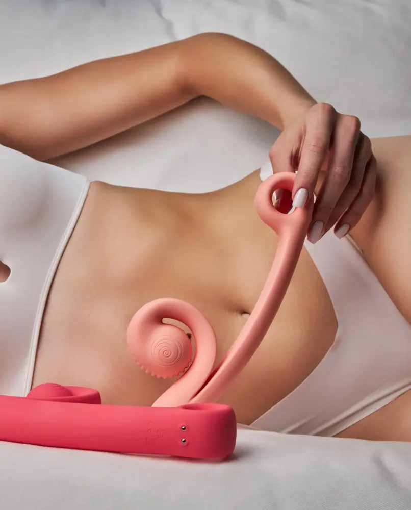 Dubultais vibrators SVibe Curve Peachy Pink Photo 10
