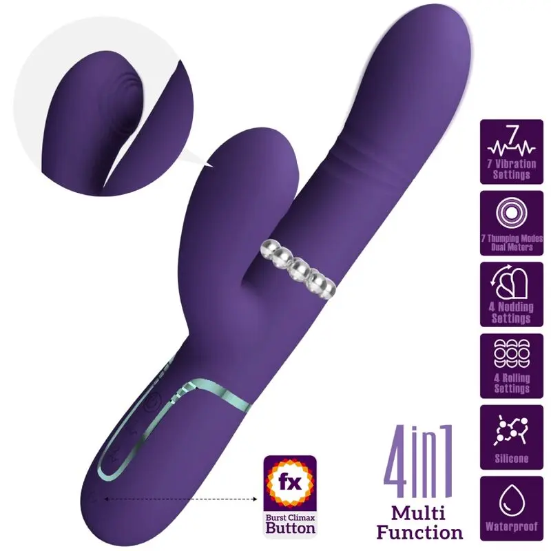 HIGH TECH Pretty Love Rabbit Vibrator Purple Photo 3