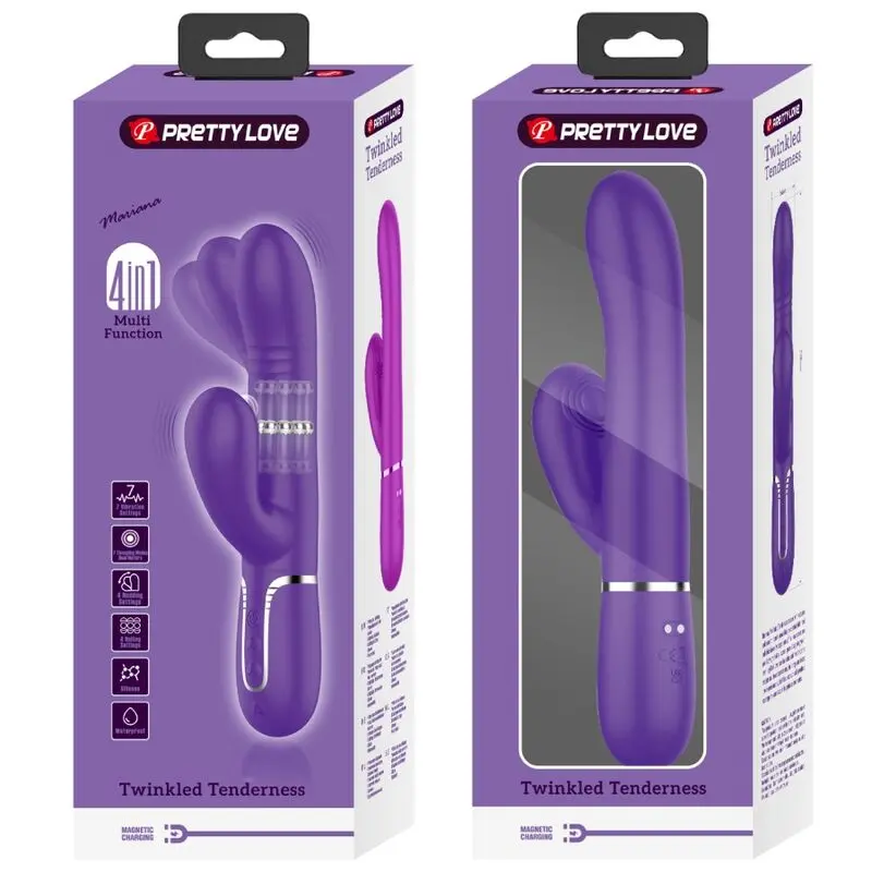 HIGH TECH Pretty Love Rabbit Vibrator Purple Photo 4