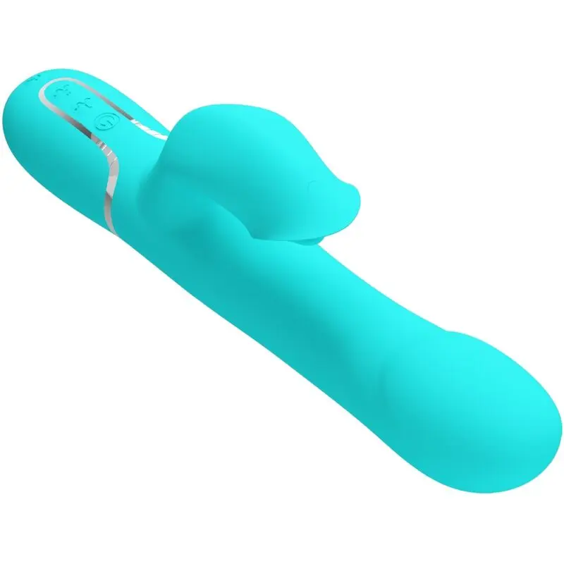 HIGH TECH Pretty Love Pearls Aqua Green Rabbit Vibrator Photo 4