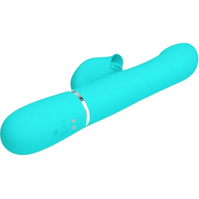 HIGH TECH Pretty Love Pearls Aqua Green Rabbit Vibrator Photo 5