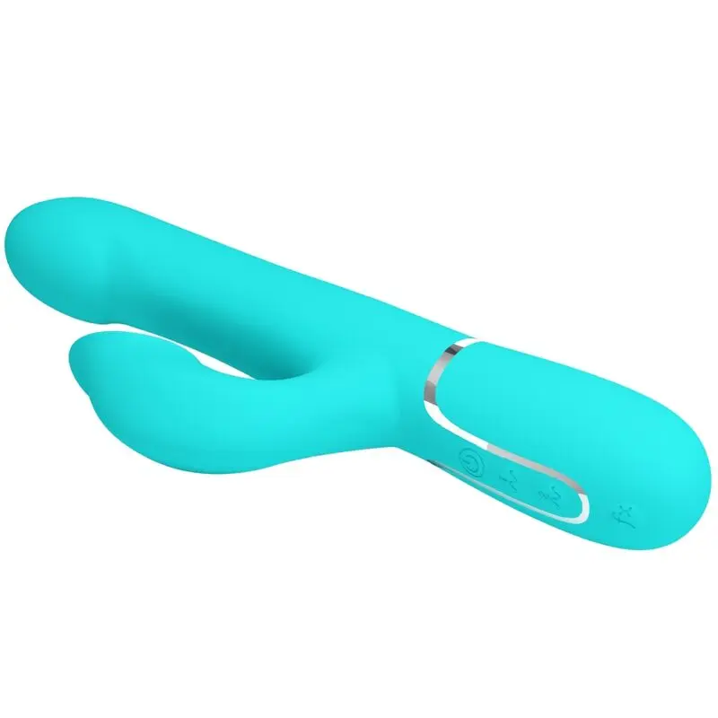 HIGH TECH Pretty Love Pearls Aqua Green Rabbit Vibrator Photo 6