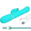 HIGH TECH Pretty Love Pearls Aqua Green Rabbit Vibrator Photo 9