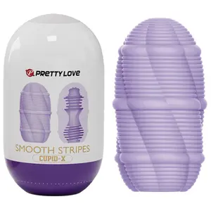 PRETTY LOVE Cupid Smooth Stripes Masturbators Olas forma BODIES & MASTURBATORS D-236975 Üdensizturīgs TPR Elastīgs