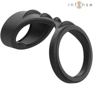 INTENSE THEO Model 3 Double Silicone Penis Ring Black