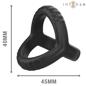 INTENSE CARSON Model 4 Double Silicone Penis Ring Black