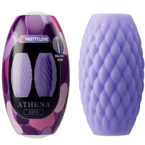 PRETTY LOVE ATHENA EROS Vīriešu masturbators purpura TPR ūdensizturīgs
