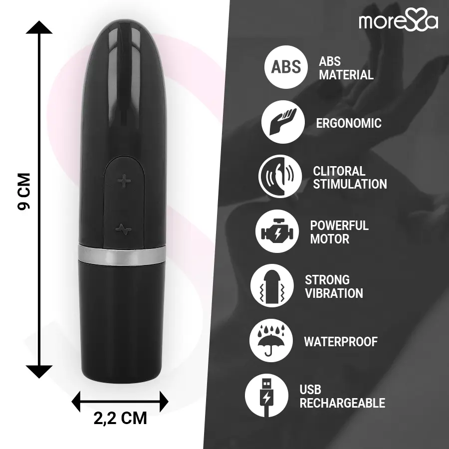MORESSA Ivy Travel Vibrator Stimulator Black Photo 4