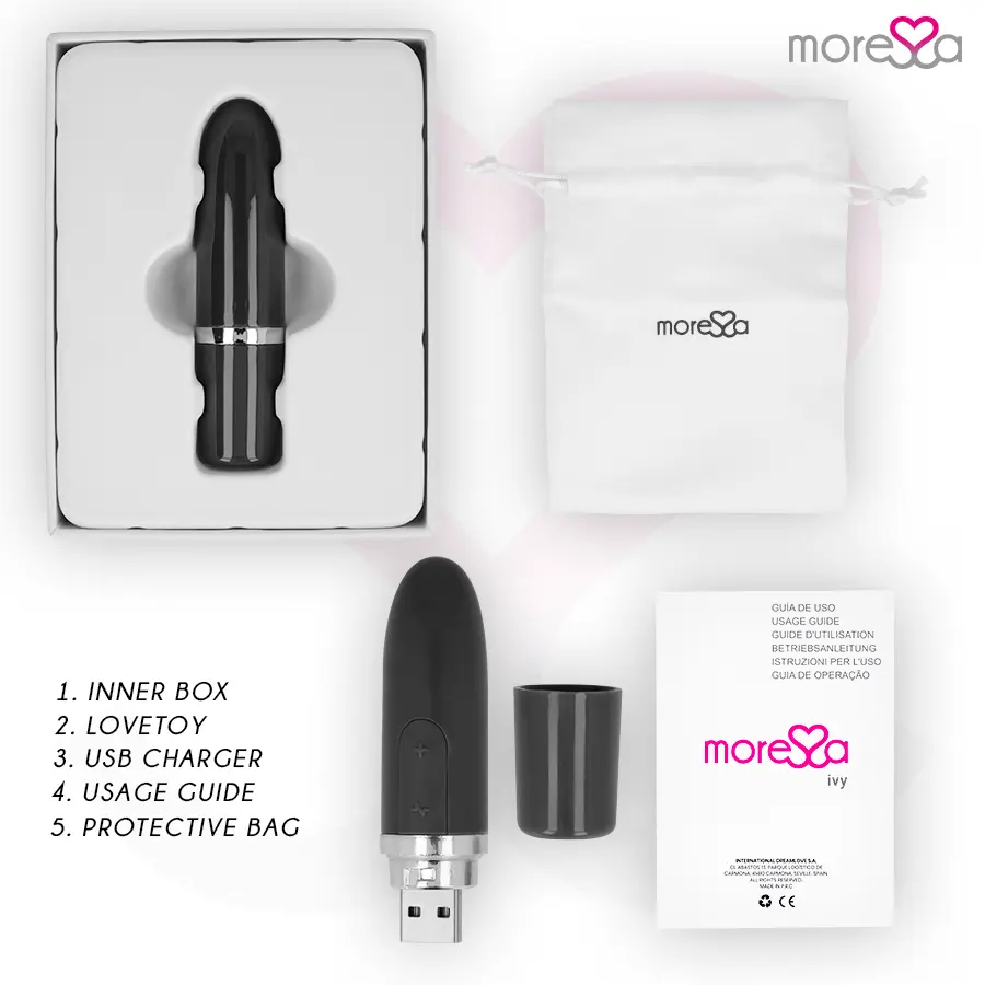MORESSA Ivy Travel Vibrator Stimulator Black Photo 6