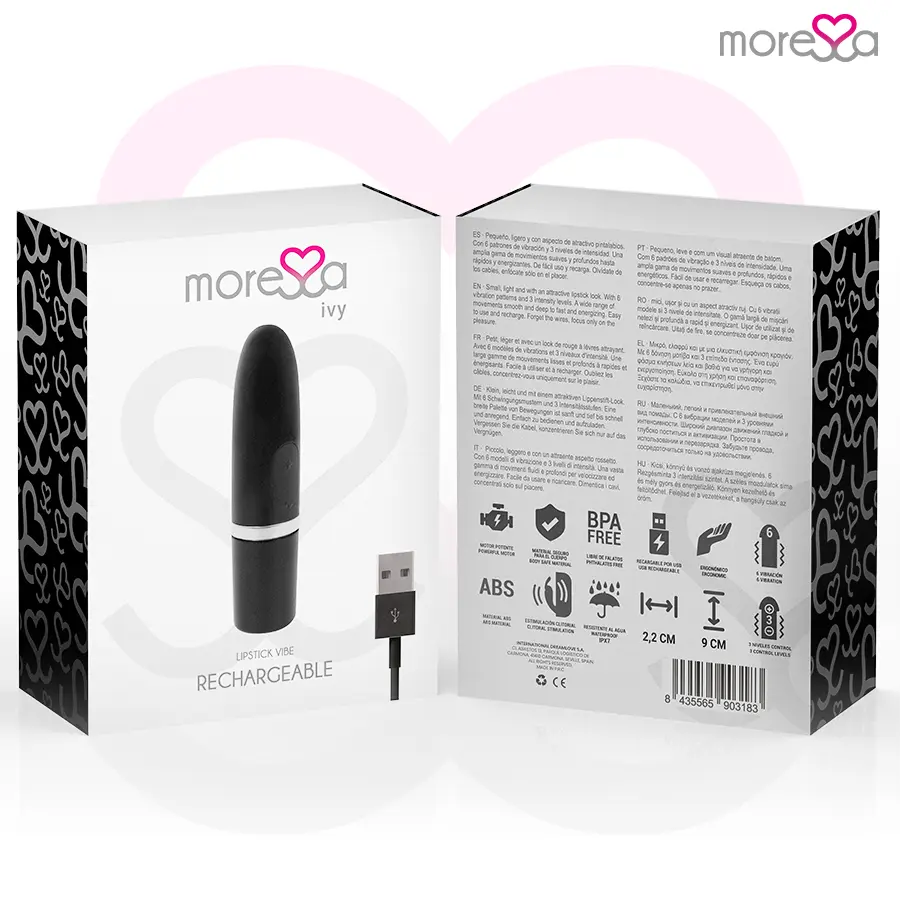 MORESSA Ivy Travel Vibrator Stimulator Black Photo 7