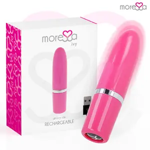 MORESSA Ivy Travel Vibrator Stimulator in Pink with Medical Silicone, USB Rechargeable, IPX7 Waterproof, and Quiet Operation