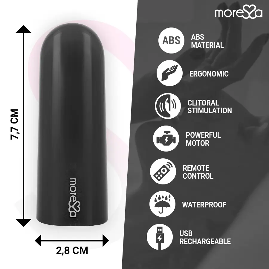 MORESSA Nix Remote Control Vibrator Black Photo 4