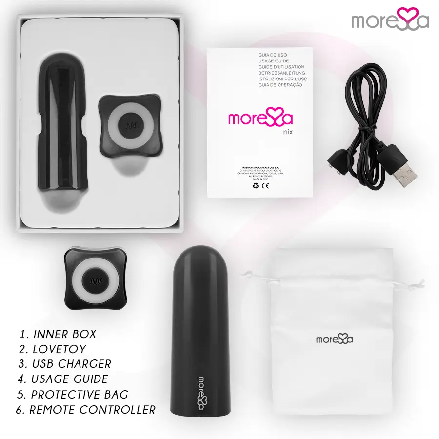 MORESSA Nix Remote Control Vibrator Black Photo 6