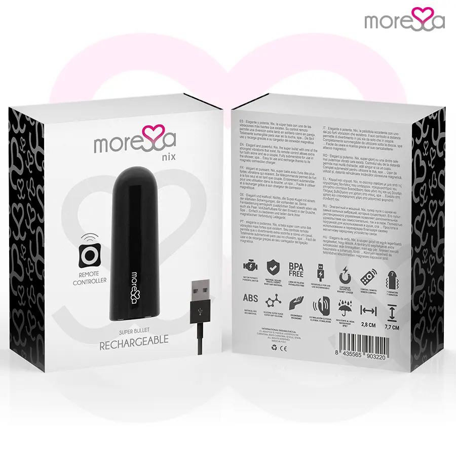 MORESSA Nix Remote Control Vibrator Black Photo 7
