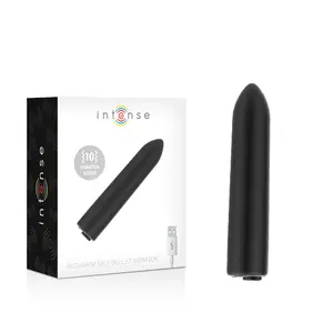 INTENSE Vibrating Bullet USB Rechargeable 10 Vibration Modes Bodysafe Phthalate-Free