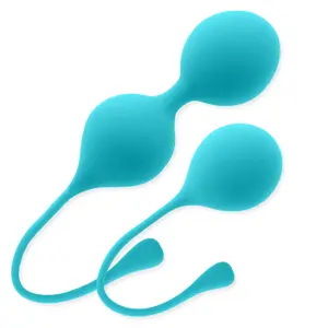 INTENSE Kegel Balls Pack Kendall Blue Silicone Pelvic Floor Trainer with 28g and 50g Weights for Women