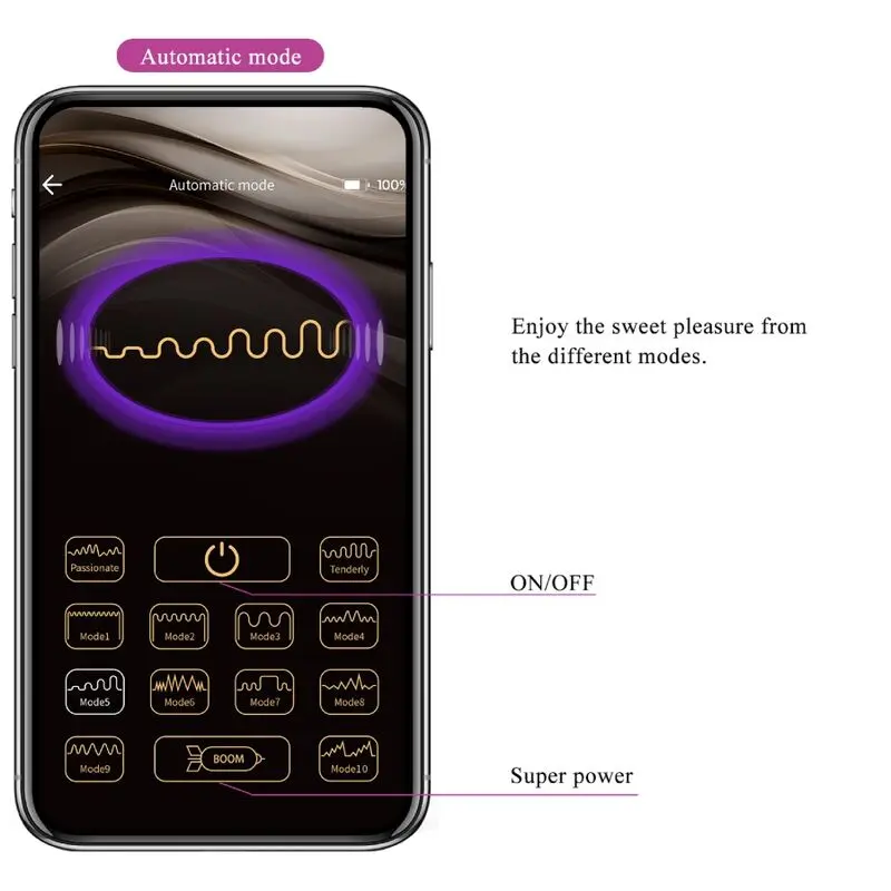 Pretty Love Nymph App Controlled Vibrating Egg Purple Photo 14