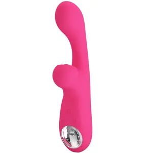 HIGH TECH Pretty Love Skylar Pink Rabbit Vibrator with 10 Vibration Functions 10 Stroke Modes USB Rechargeable Silicone