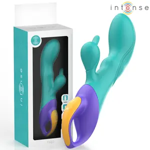 INTENSE FRED Rabbit Vibrator Blue with Dual Stimulation, Multiple Vibration Modes, Waterproof and USB Rechargeable