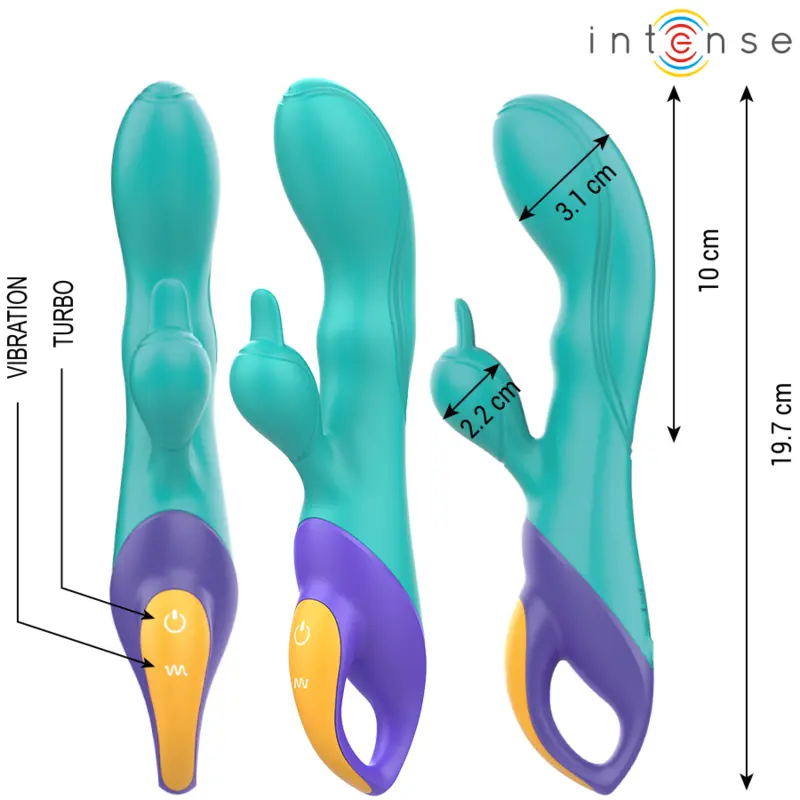 INTENSE FRED Rabbit Vibrator Blue Photo 2