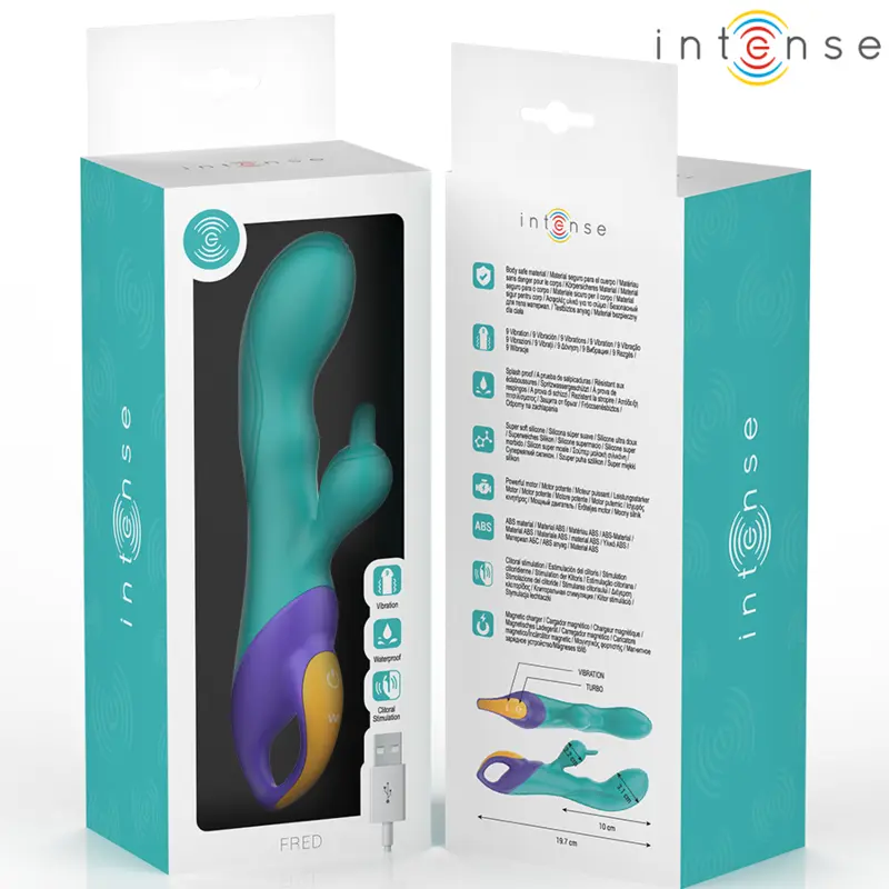 INTENSE FRED Rabbit Vibrator Blue Photo 6