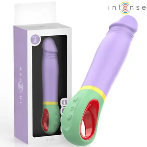 INTENSE VELMA Classic Purple Vibrator with Multiple Vibration Modes Body-Safe Silicone Waterproof IPX7 Powered by AAA Batteries