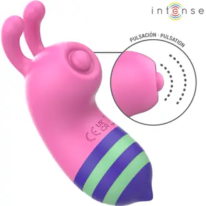 INTENSE WILLIE Pulse Tongue Stimulator in Pink and Green with Waterproof Silicone Design and Multiple Vibration Modes