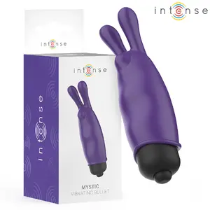 INTENSE Mystic Purple Вибрирующая пуля с двумя ушками, водонепроницаемая IPX6, гипоаллергенный силикон, мощная скорость, на батарейках