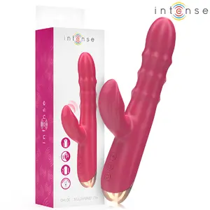 INTENSE CHLOE 3-in-1 Multifunction Vibrator Red with 10 Vibration Modes, Waterproof IPX7 and USB Rechargeable Silicone
