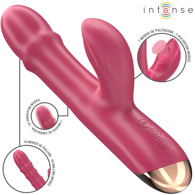 INTENSE CHLOE 3-in-1 Multifunction Vibrator Red Photo 2