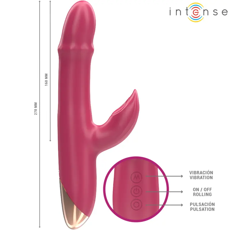 INTENSE CHLOE 3-in-1 Multifunction Vibrator Red Photo 6