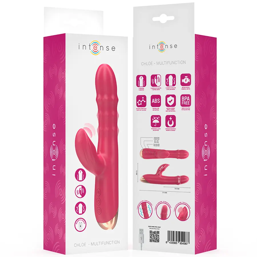 INTENSE CHLOE 3-in-1 Multifunction Vibrator Red Photo 8