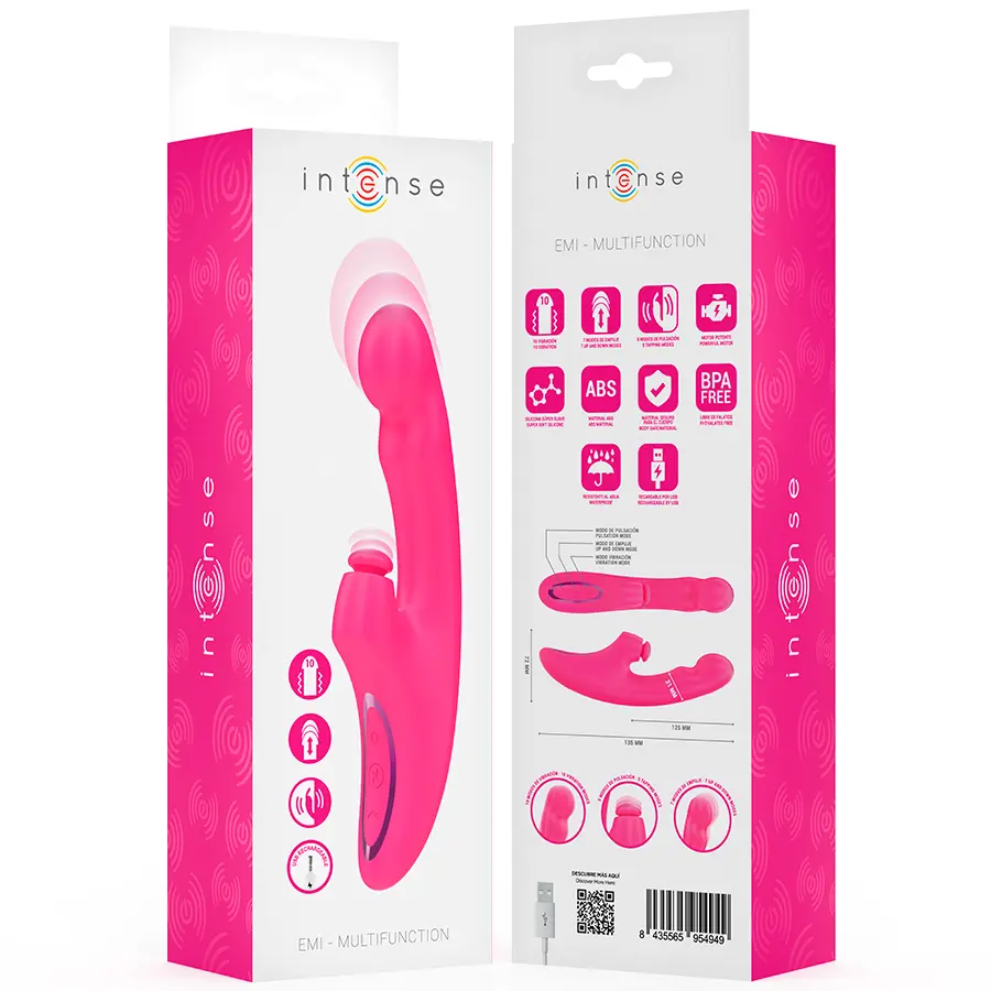 INTENSE EMI 3-in-1 Multifunctional Vibrator Pink Photo 8