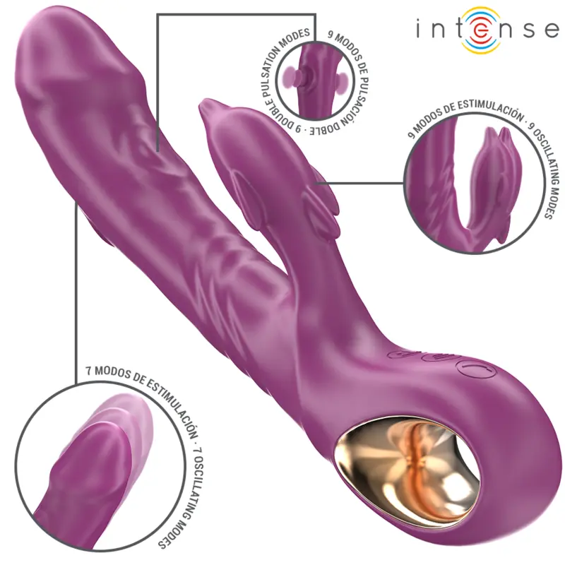 INTENSE HALLE Multifunctional Vibrator - Purple Photo 2