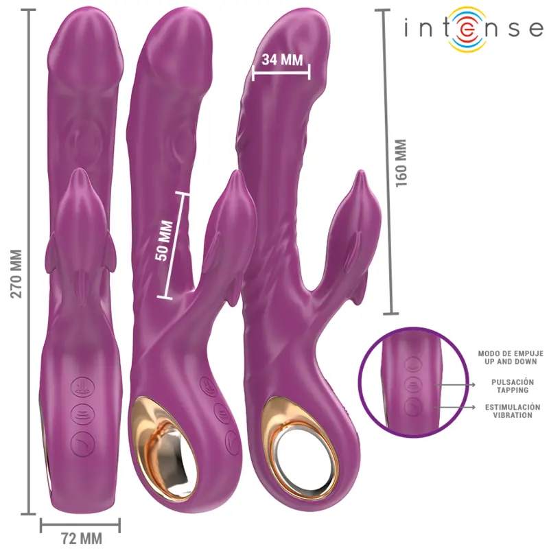 INTENSE HALLE Multifunctional Vibrator - Purple Photo 3