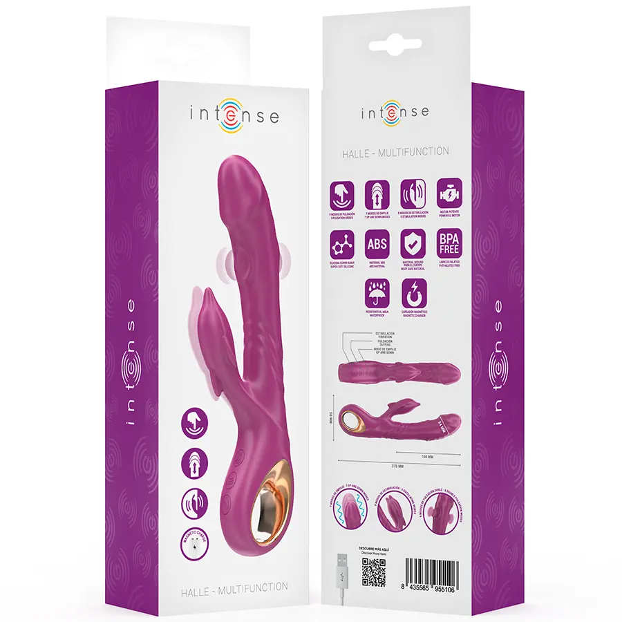 INTENSE HALLE Multifunctional Vibrator - Purple Photo 8