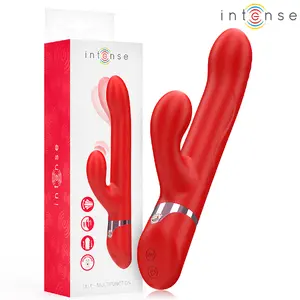 INTENSE LELE Multifunctional Vibrator with Rotation, Oscillation, Clitoral Stimulation, Multiple Speeds, Waterproof, and USB Rechargeable Red