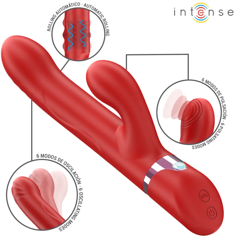 INTENSE LELE Multifunctional Vibrator - Red Photo 2