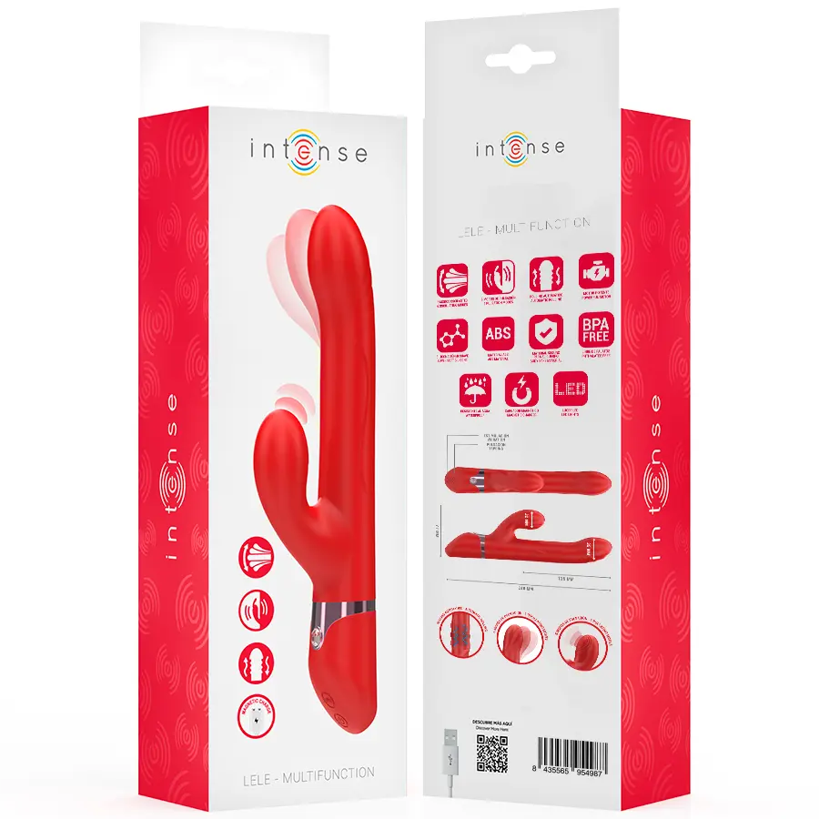 INTENSE LELE Multifunctional Vibrator - Red Photo 8