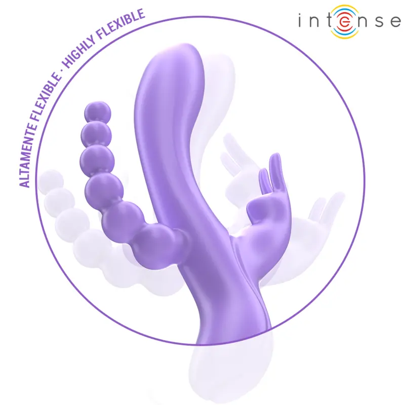INTENSE Miko Triple Vibrator and Anal Stimulator Purple Photo 4